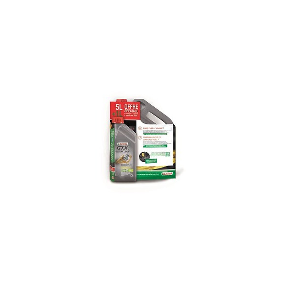 Castrol Huile Moteur Gtx 10w40 - 5 Litres + 1 Litre