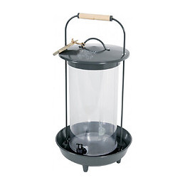 Abreuvoir Métal  . Ø 26  X 47 Cm. Couleur Ardoise. Pour Basse Cour. - Zolux - Zo-175648