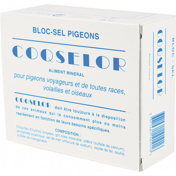 Bloc Sels Minéraux Coqselor Pour Pigeon, Volaille Et Oiseaux. - Zolux - Zo-500030