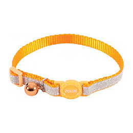 Collier Shiny Nylon Réglable De 17 À 30 Cm. Orange . Pour Chat. - Zolux - Zo-520022ora
