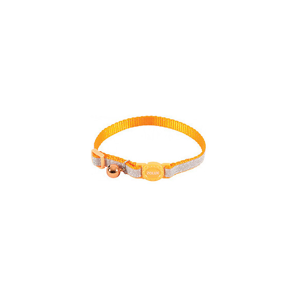 Collier Shiny Nylon Réglable De 17 À 30 Cm. Orange . Pour Chat. - Zolux - Zo-520022ora