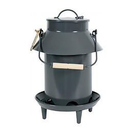 Mangeoire Métal Broc . 26 X 26 X 39 Cm. Couleur Ardoise. Pour Basse Cour. - Zolux - Zo-175645