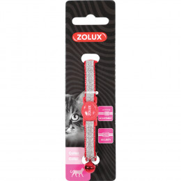 Collier Shiny Nylon Réglable De 17 À 30 Cm. Rouge . Pour Chat. - Zolux - Zo-520022rou