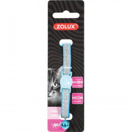 Collier Shiny Nylon Réglable De 17 À 30 Cm. Bleu . Pour Chat. - Zolux - Zo-520022ble