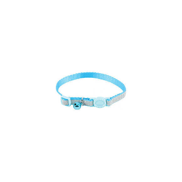 Collier Shiny Nylon Réglable De 17 À 30 Cm. Bleu . Pour Chat. - Zolux - Zo-520022ble