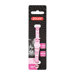 Collier Ethnic Nylon Réglable De 17 À 30 Cm. Rose . Pour Chat. - Zolux - Zo-520025ros