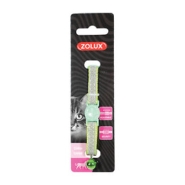 Collier Shiny Nylon Réglable De 17 À 30 Cm. Vert . Pour Chat. - Zolux - Zo-520022ver