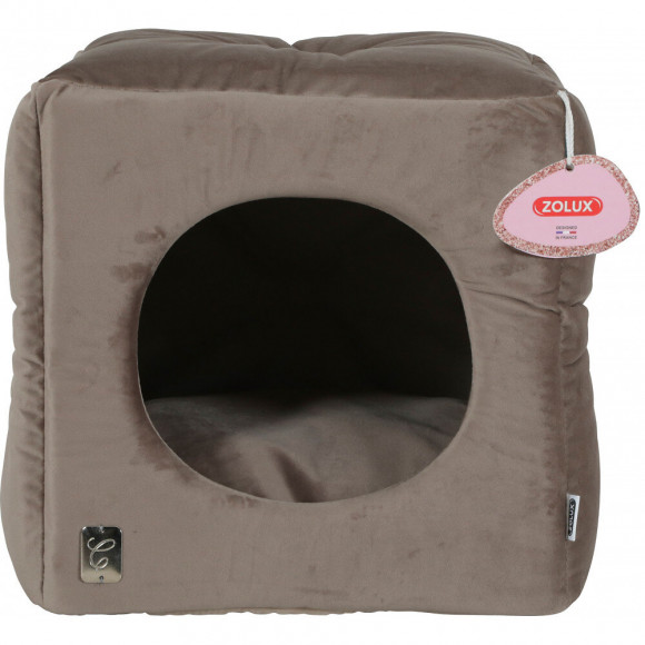 Cube Chesterfield Chambord Taupe. 35 Cm. Pour Chats. - Zolux - Zo-500246