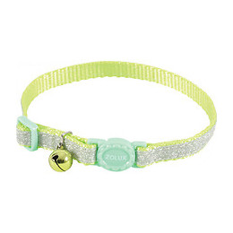 Collier Shiny Nylon Réglable De 17 À 30 Cm. Vert . Pour Chat. - Zolux - Zo-520022ver