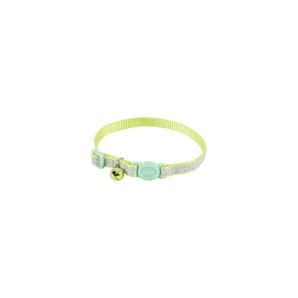 Collier Shiny Nylon Réglable De 17 À 30 Cm. Vert . Pour Chat. - Zolux - Zo-520022ver