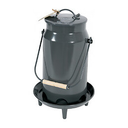 Mangeoire Métal Broc Seau . Ø 24  X 39 Cm. Couleur Ardoise. Pour Basse Cour. - Zolux - Zo-175642