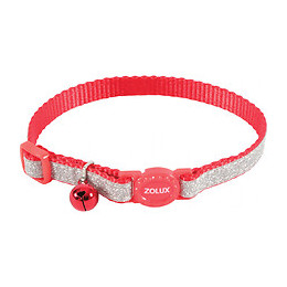 Collier Shiny Nylon Réglable De 17 À 30 Cm. Rouge . Pour Chat. - Zolux - Zo-520022rou