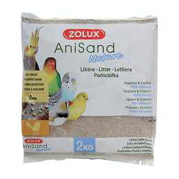 Sable Anisand Nature Litière.  2 Kg. Pour Oiseaux. - Zolux - Zo-146335