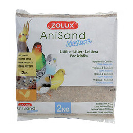 Sable Anisand Nature Litière.  2 Kg. Pour Oiseaux. - Zolux - Zo-146335