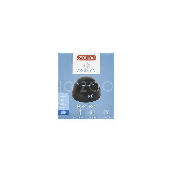 Pompe À Air Igloo 200 Noir Puissance 2.0 W Débit Max 120 L/h. Pour Aquarium. - Zolux - Zo-320753