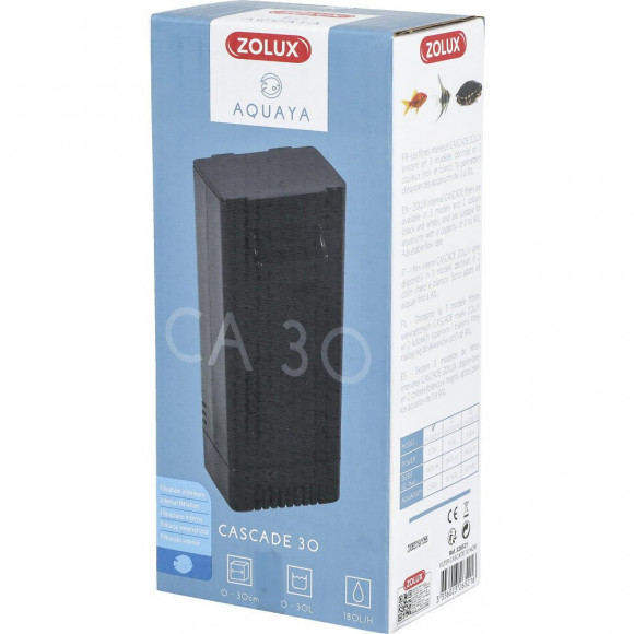 Filtration Intérieure Cascade 30, Puissance 3w 180l/h Pour Aquarium De 0 À 30l Max - Zolux - Zo-326521