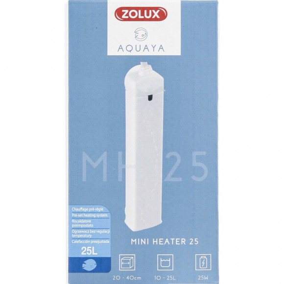 Chauffage Pré-réglé Pour Aquarium De 10 À 25 L Puissance 23 W Blanc - Zolux - Zo-336142