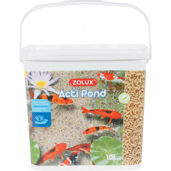 Aliment Complet Poisson De Bassin Acti Pond 10 Litres. Pour Poisson. - Zolux - Zo-396506