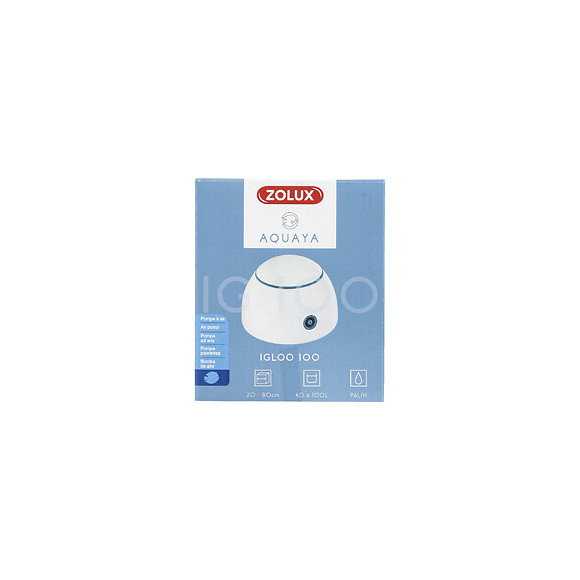 Pompe À Air Igloo 100 Blanc Puissance 1.8 W Débit Max 96 L/h. Pour Aquarium. - Zolux - Zo-320750