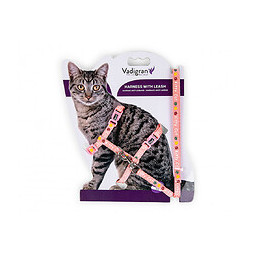 Harnais Avec Laisse 1.20m. Kitty Cat Rose. Pour Chaton. - Vadigran - Va-16597