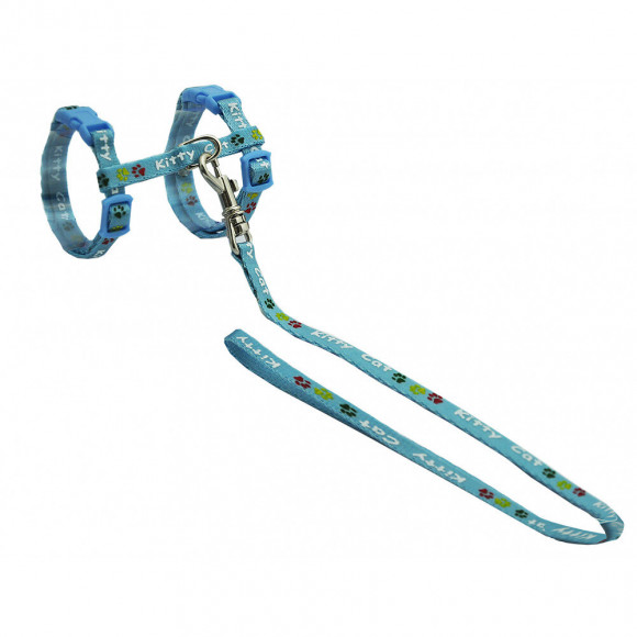 Harnais Avec Laisse 1.20m. Kitty Cat Bleu. Pour Chaton. - Vadigran - Va-16596