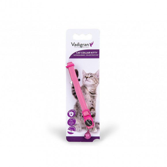 Collier Chat Flashy Rose. 20-30cm X 10mm. - Vadigran - Va-16577