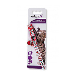 Collier Chat Love Blanc. 20-30cm X 10mm. - Vadigran - Va-16576