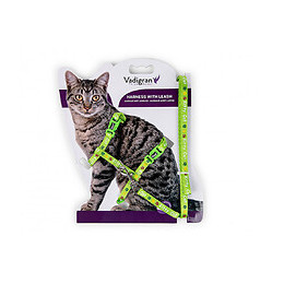 Harnais Avec Laisse 1.20m. Kitty Cat. Vert. Pour Chatons. - Vadigran - Va-16598