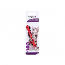 Collier Chaton  Kitty Rouge.  16-25cm X 8mm. - Vadigran - Va-16583