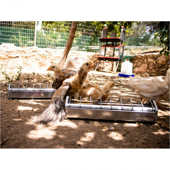 Mangeoire Galvanisé Pour Poussins. 50 Cm. Basse Cours. - Vadigran - Va-17482
