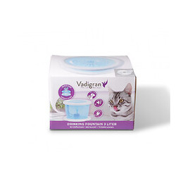 Fontaine A Eau 3 Litres. Bleu Transparent. Pour Chat Ou Chien. - Vadigran - Va-13758