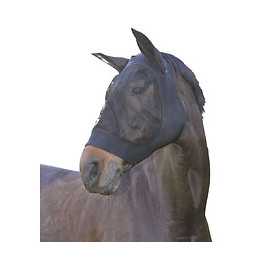 Masque Anti-mouche Finostretch Noir. Taille Cob. Pour Chevaux - Kerbl - Ke-325837