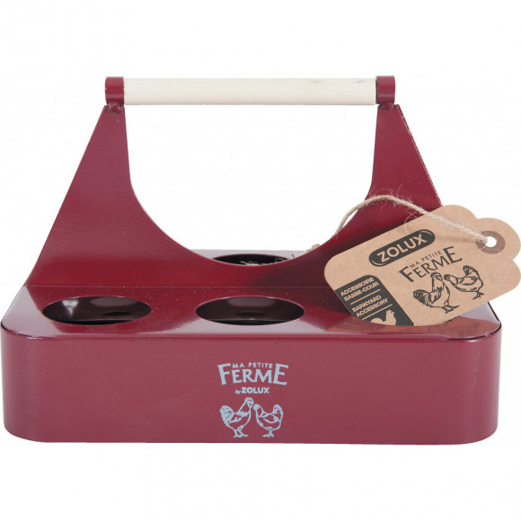 Porte Œufs En Métal Grenat. 21.5 X 15 X 14.5 Cm. Basse Cour. - Zolux - Zo-175649