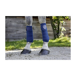 4 Bandages Polaire Exquisite. Bleu 12.5 Cm X 320 Cm. Pour Chevaux. - Kerbl - Ke-3211627