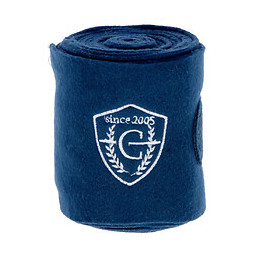4 Bandages Polaire Exquisite. Bleu 12.5 Cm X 320 Cm. Pour Chevaux. - Kerbl - Ke-3211627