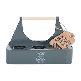 Porte Œufs En Métal Ardoise. 21.5 X 15 X 14.5 Cm. Basse Cour. - Zolux - Zo-175651