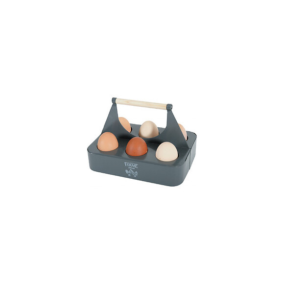 Porte Œufs En Métal Ardoise. 21.5 X 15 X 14.5 Cm. Basse Cour. - Zolux - Zo-175651