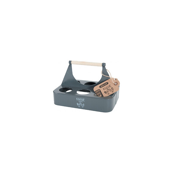 Porte Œufs En Métal Ardoise. 21.5 X 15 X 14.5 Cm. Basse Cour. - Zolux - Zo-175651