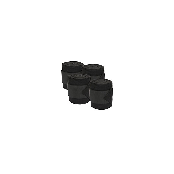 Bandages En Polaire Avec Insert Extensible Noir. Pour Chevaux. (lot De 4) - Kerbl - Ke-326790
