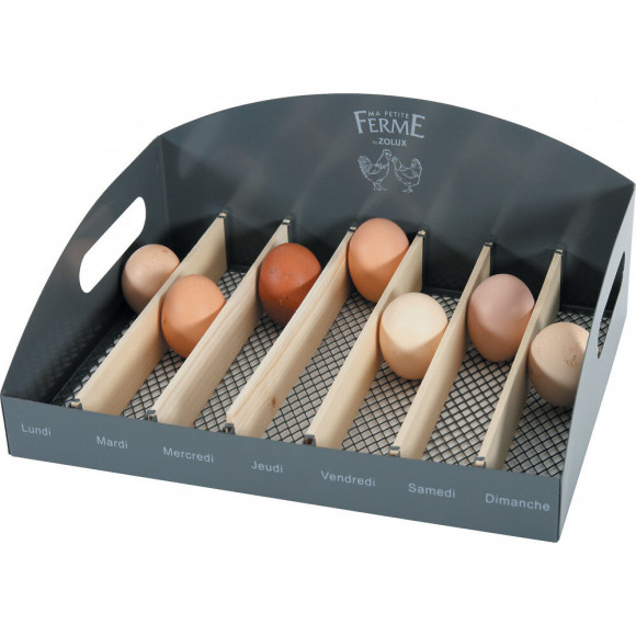 Range Œufs En Métal Ardoise. 34.5 X 26 X 14.5 Cm. Basse Cour. - Zolux - Zo-175654