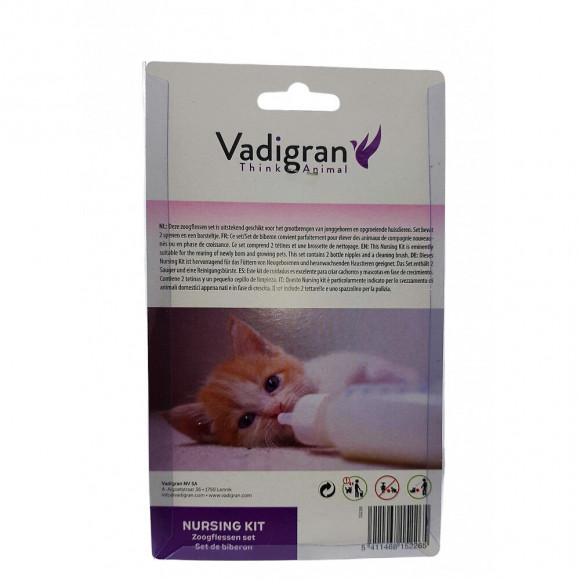Kit Biberon Pour Jeunes Animaux 50 Ml. Chat Chien Lapin. - Vadigran - Va-15226