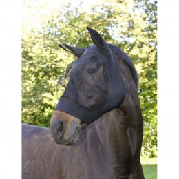 Masque Anti-mouche Finostretch Noir. Taille Cob. Pour Chevaux - Kerbl - Ke-325837