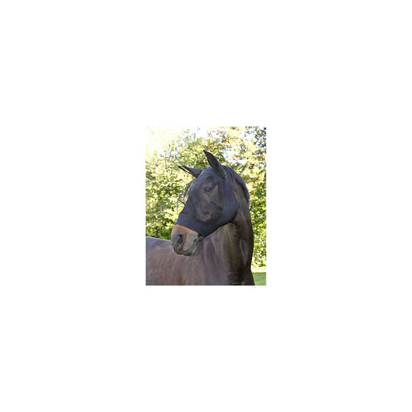 Masque Anti-mouche Finostretch Noir. Taille Cob. Pour Chevaux - Kerbl - Ke-325837