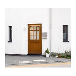 Porte D' Entree Bois Exo Modele 'marine' 215x80 Poussant Droite