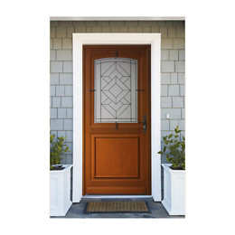 Promo - Porte D Entree En Bois   Modele Elma 215x90 Poussant Droite ---(cotes Tableau)  Vendue Avec Poignee Et Barillet