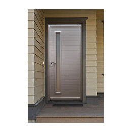 Porte D Entree  Modele 'talma' Blanche 215x90 Poussant Droite  Cote Tableau