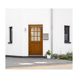 Porte D' Entree Bois Exo Modele 'marine' 215x90 Poussant Droite