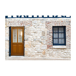 Porte D' Entree Bois Exo Modele 'sandy' 215x90 Poussant Gauche Cote Tableau