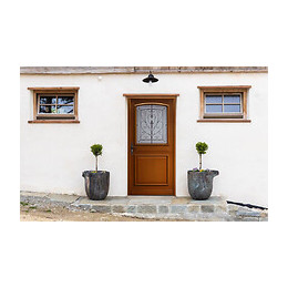 Porte D Entree Modele 'carat'  215x90 Poussant Droite  (cotes Tableau)