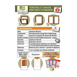 Fixe Lateral H 215x L30 Cm Cote Tableau Bois Exo Prepeint Blanc